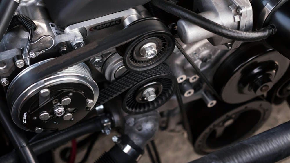 Close-up of an engine